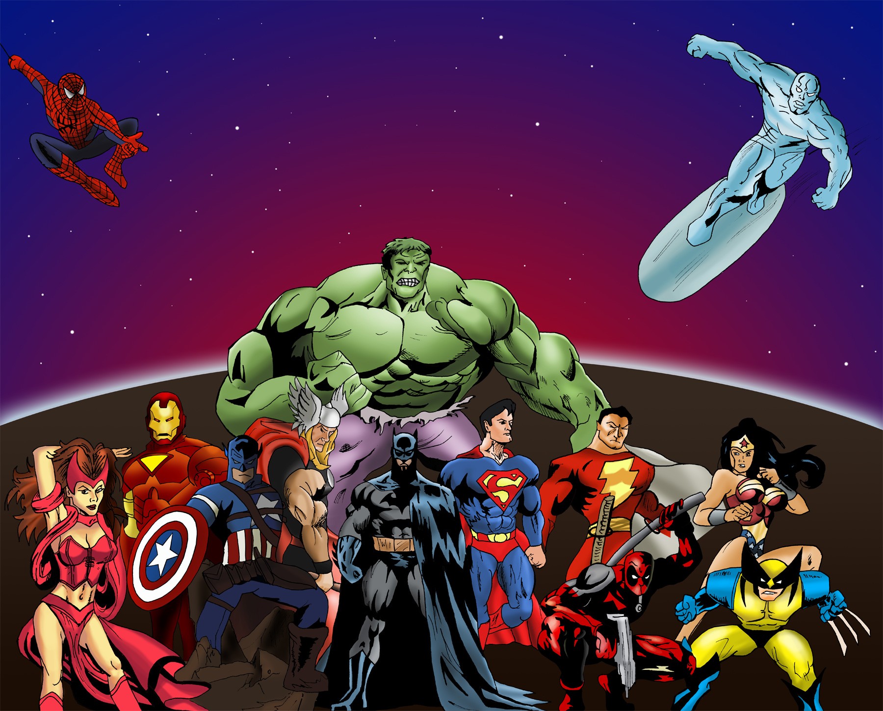 Рисуем мультфильмы 2 marvel dc